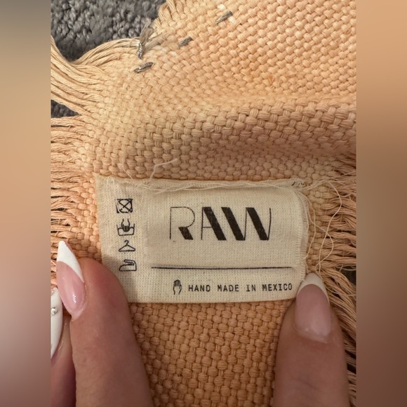 RAW Pink/Coral Ombre Fringe Cardigan - One Size - Picture 7 of 9